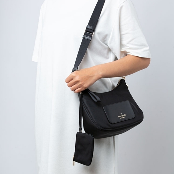 Kate Spade Chelsea The Little Better Nylon Crossbody Black - Picture 3 of 6
